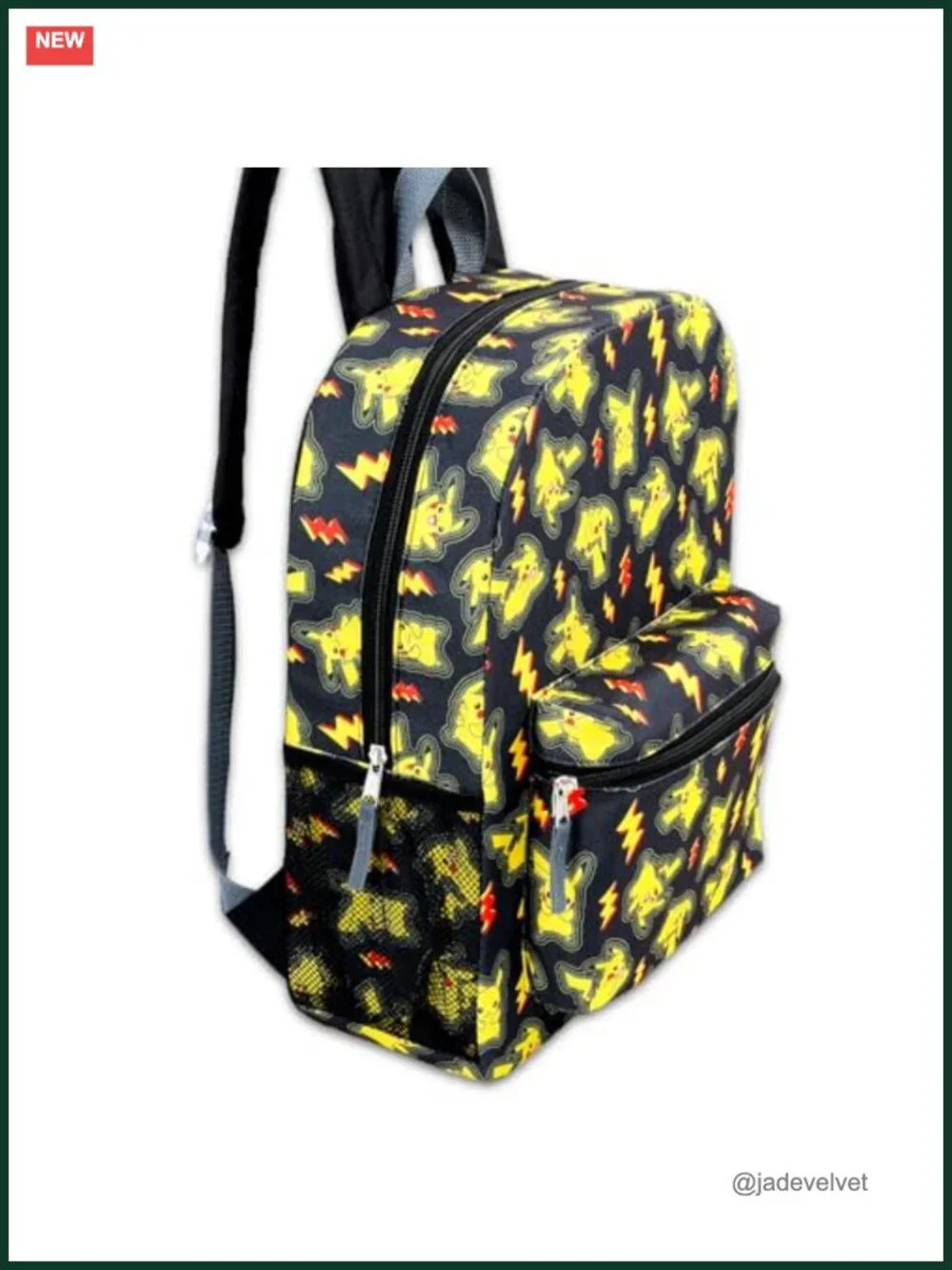 Pikachu Backpack Children's School Bookbag with Water Bottle Stickers